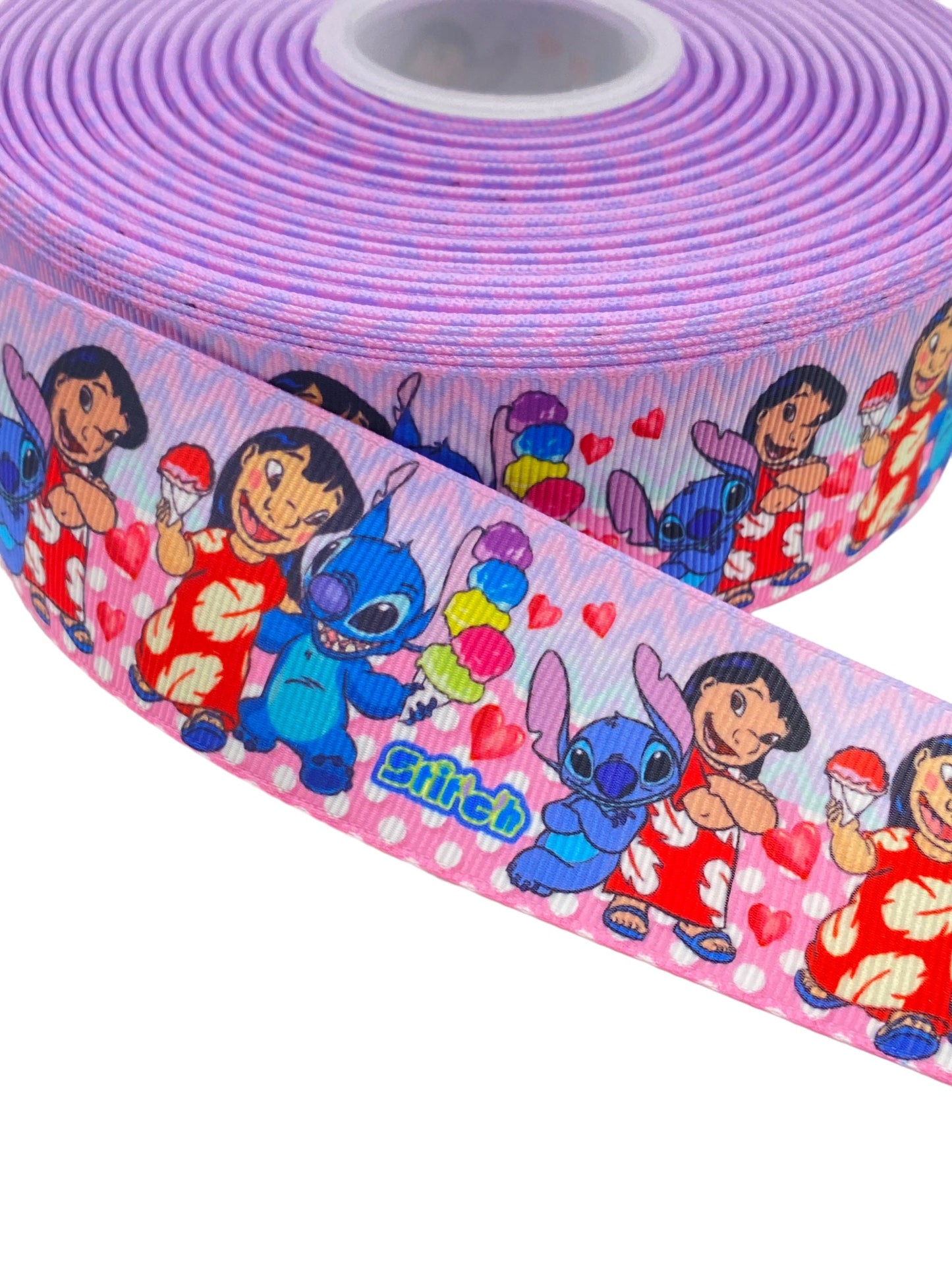 #C72 ( 38mm / 1.5 inch Ribbon, lilo and stitch Ribbon) 🟢