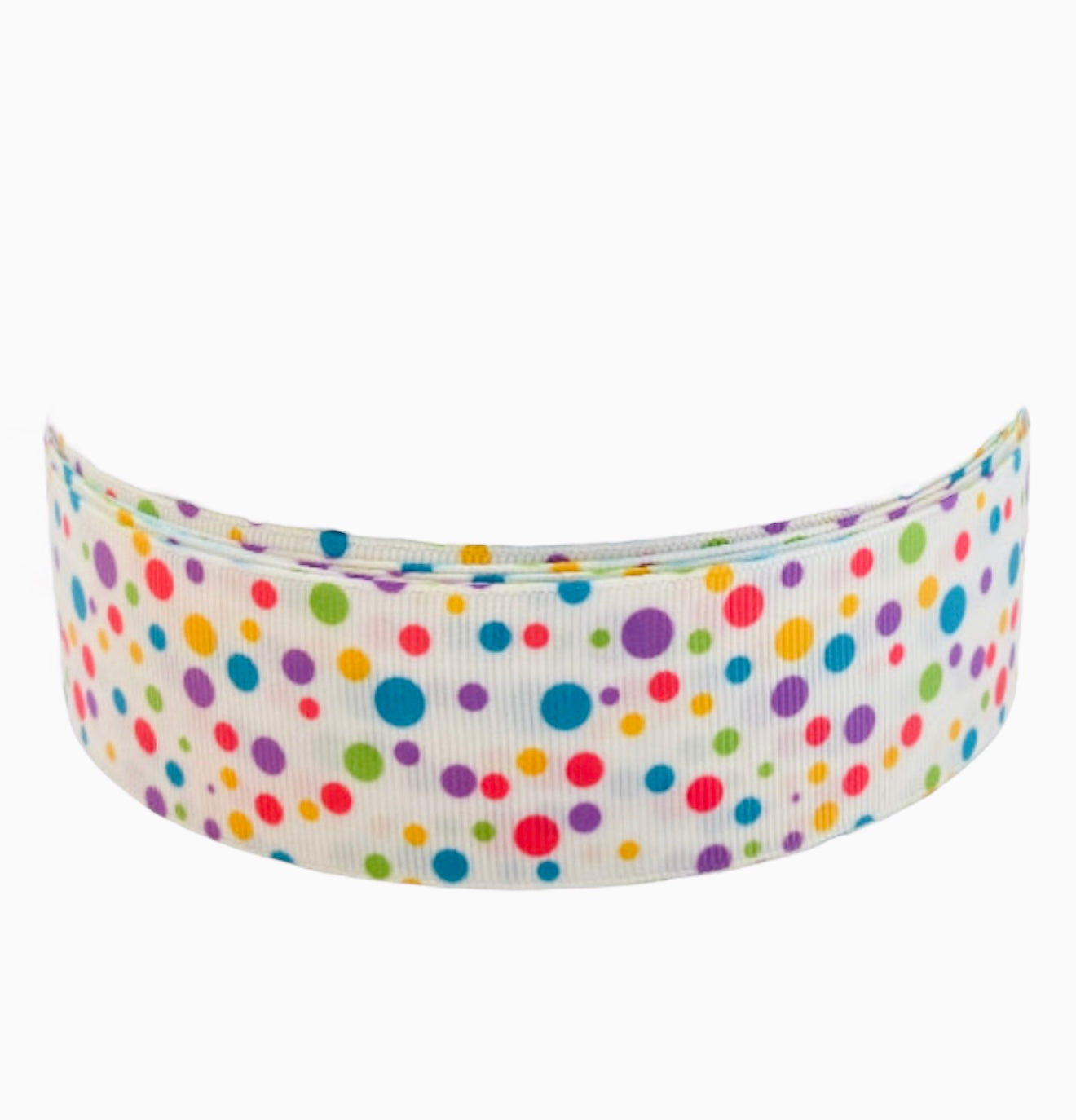 #C294 (Multicolor Polkadot Ribbon, 1.5 inch / 38mm ) 🟢