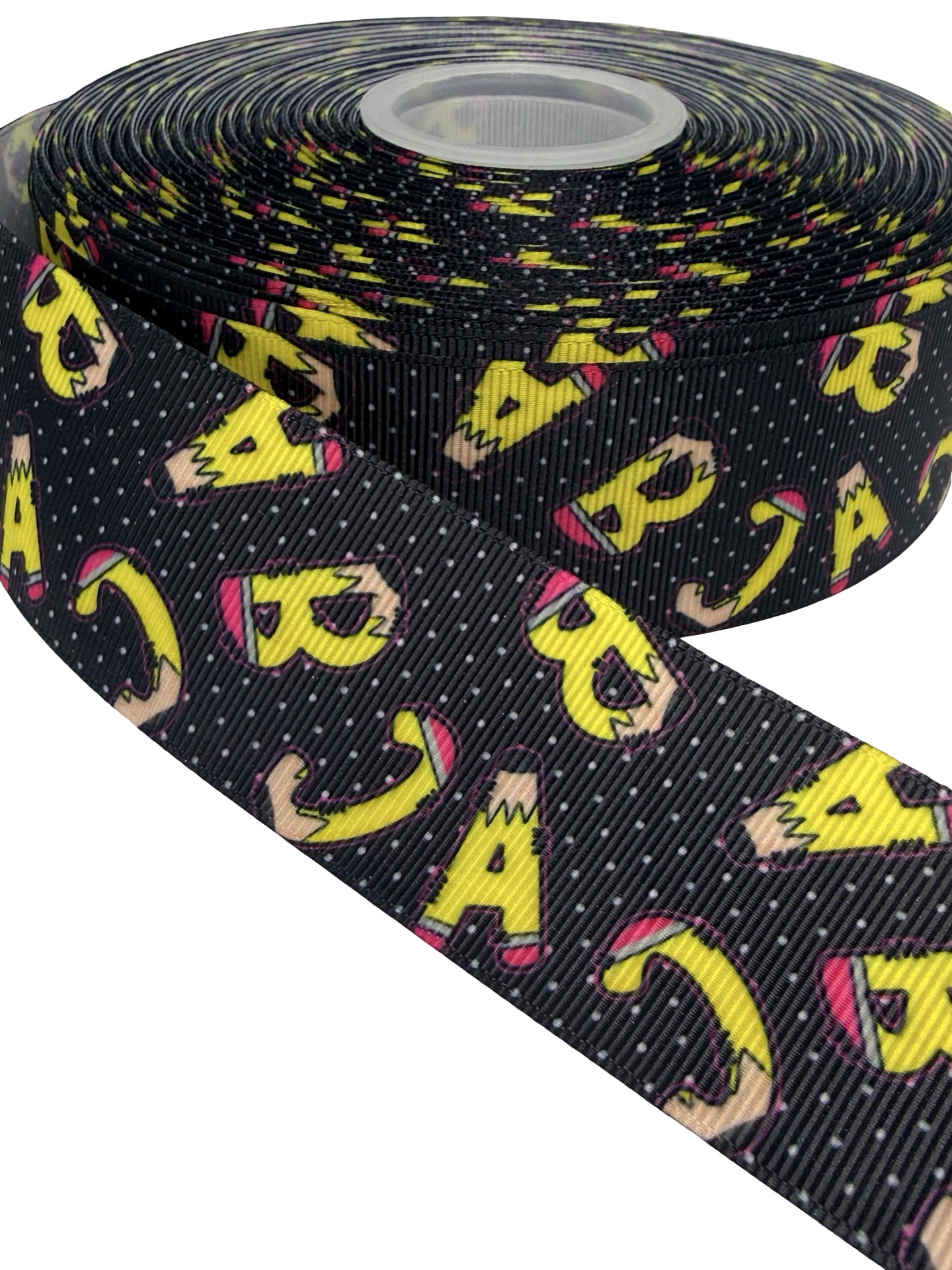 ABC school Ribbon🟢 1.5 inch school ribbon, Letter ribbon