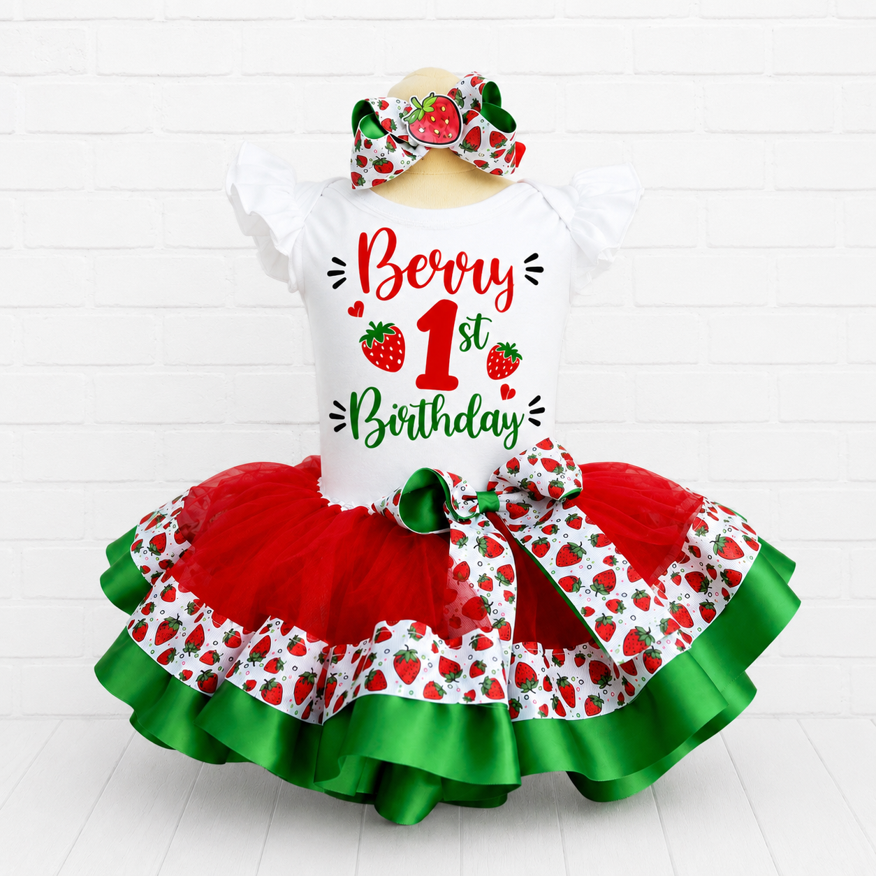 Strawberry Tutu Outfit | Strawberry Birthday Outfit