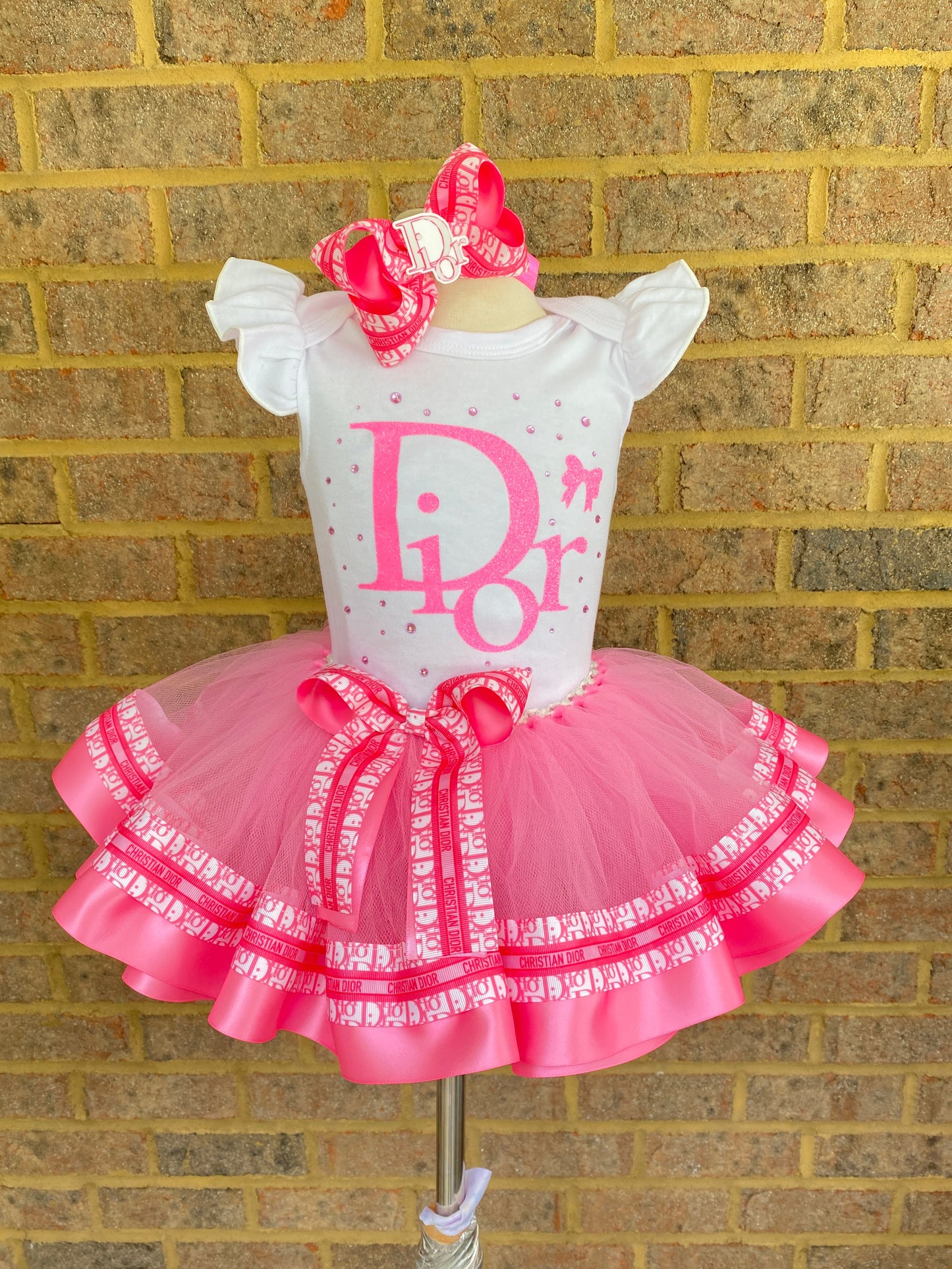 Designer Tutu Outfit with matching Socks and Bow ( Read Description)