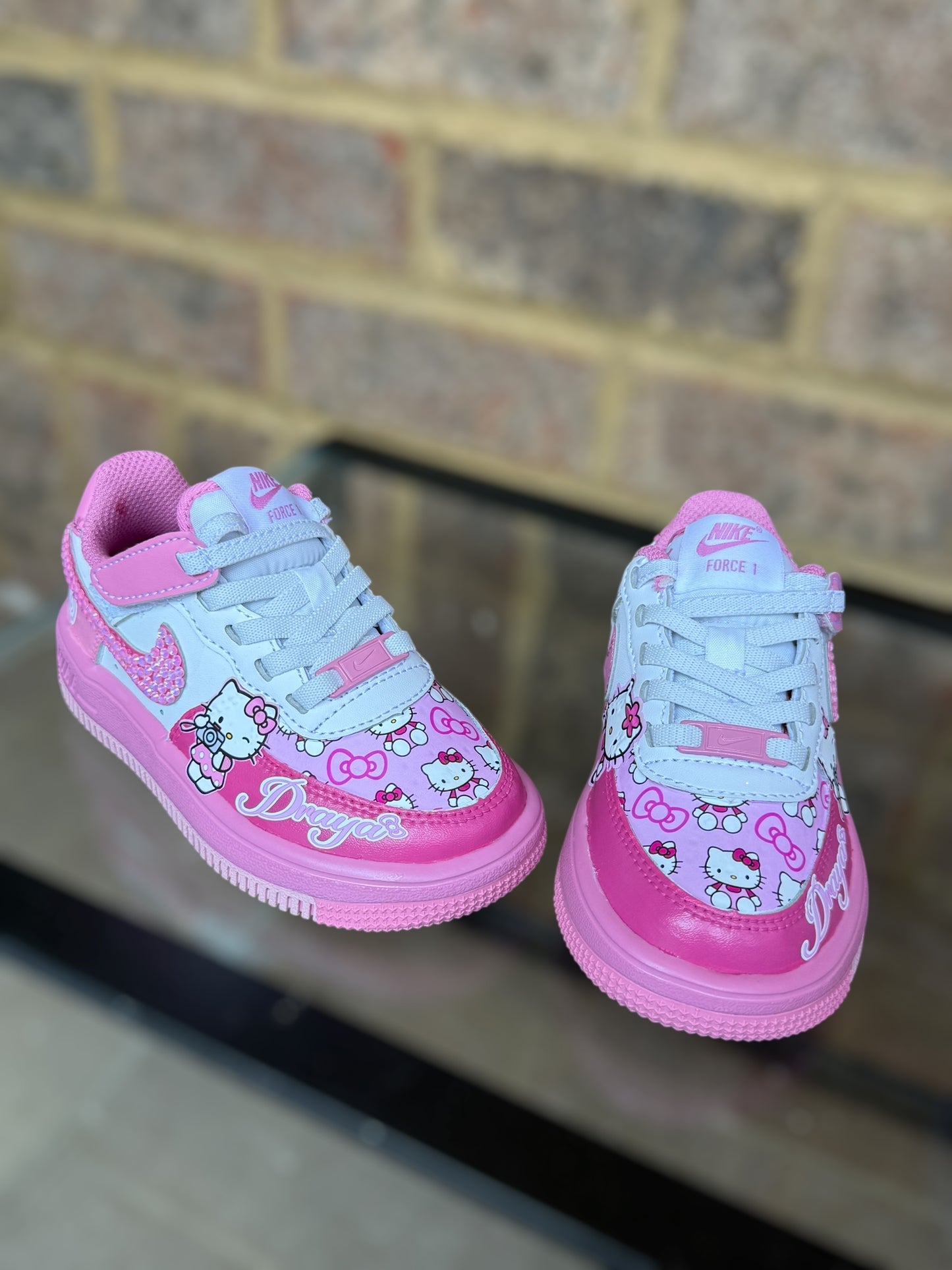 Hello Kitty Sneakers Luxury Bling Sneakers – Customized Air Force 1s - Hello Kitty Air Force 1’s