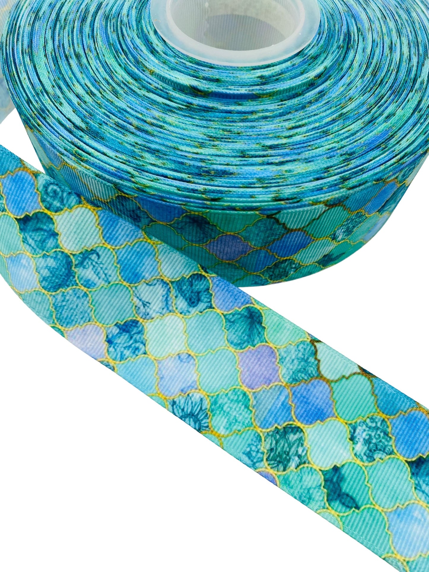 #C38 (Mermaid Print Ribbon 38mm/ 1.5 Inch Ribbon) Yard 🟢