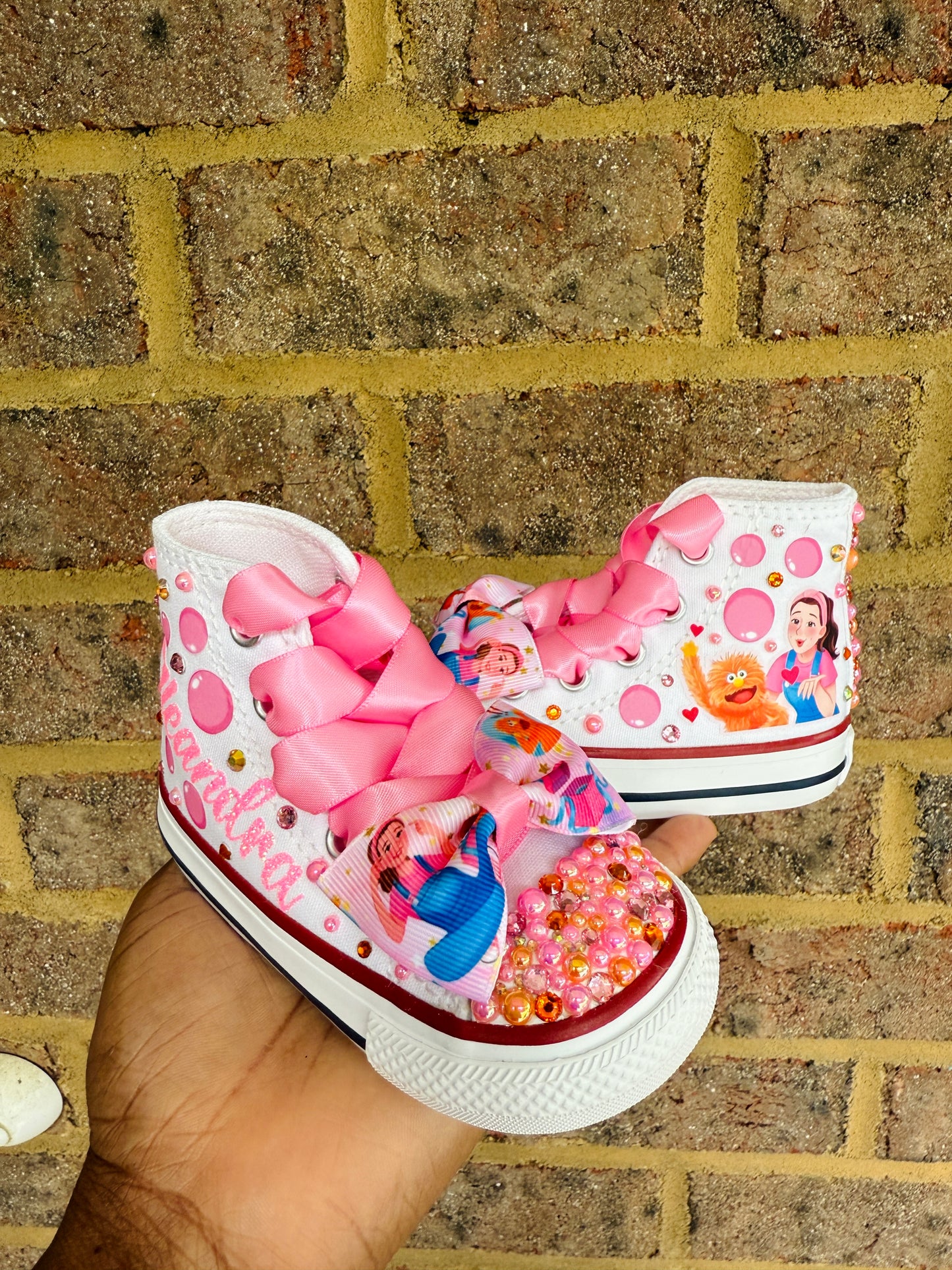 Ms Rachel Bling Converse Sneakers, Ms Rachel Personalize Bling sneakers