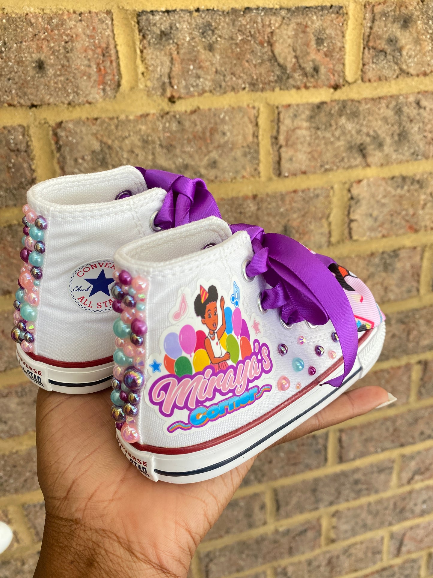 Gracie Corner Bling Converse Sneakers, Personalize Gracie corner sneakers