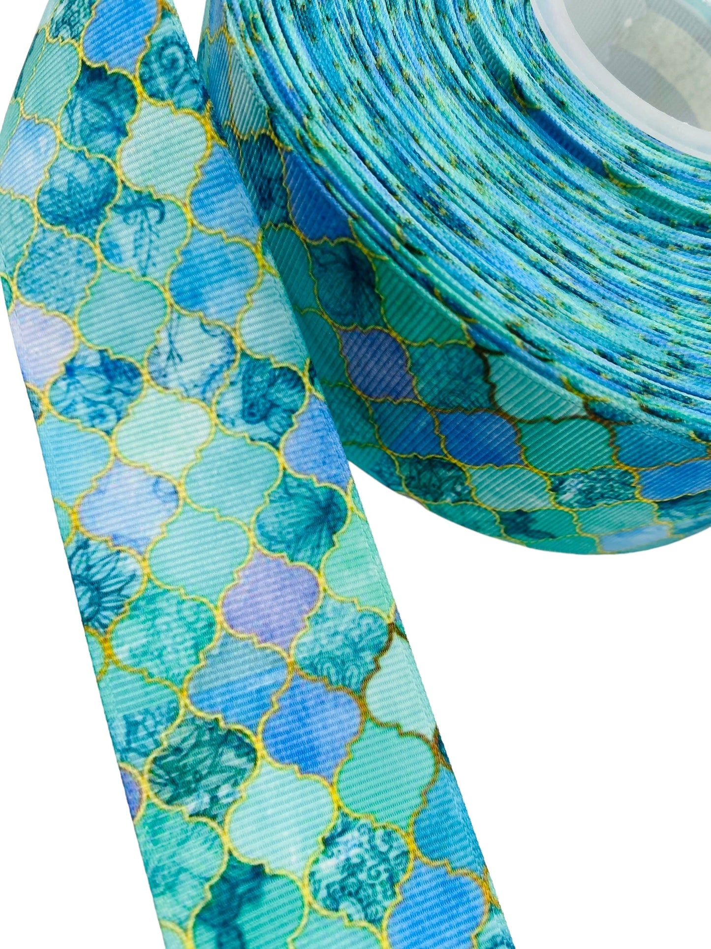 #C38 (Mermaid Print Ribbon 38mm/ 1.5 Inch Ribbon) Yard 🟢