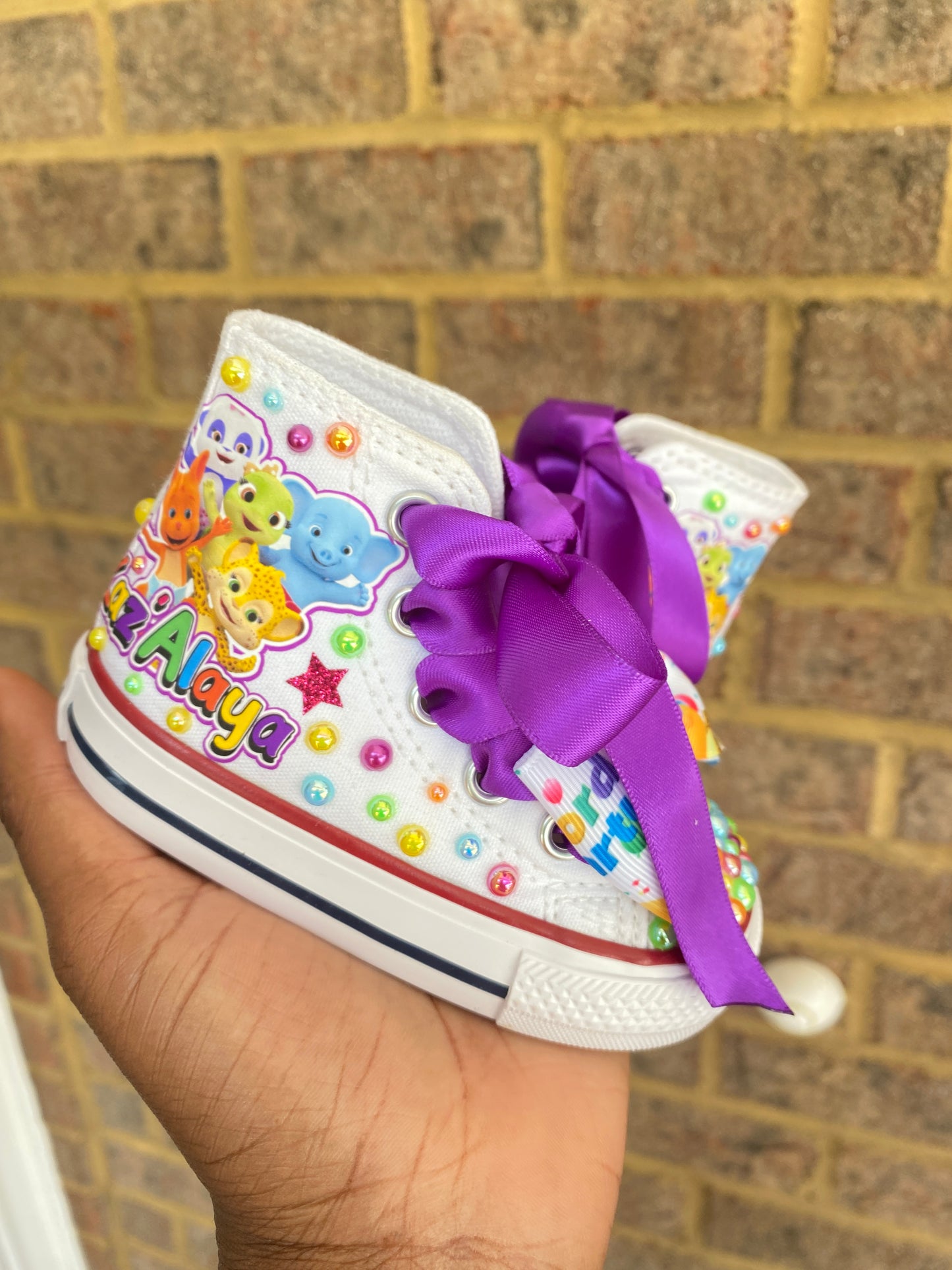 Word Party Bling Converse Sneaker, Word Party Personalized Sneaker
