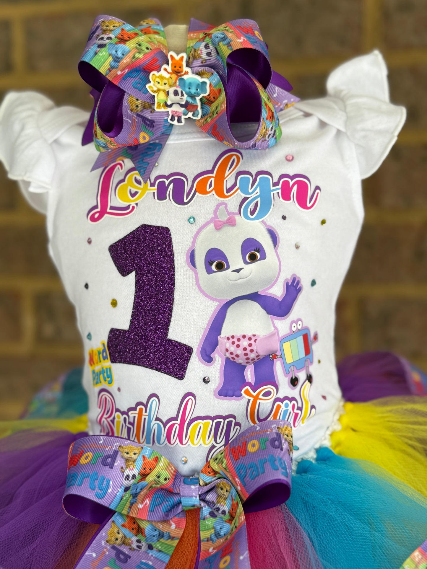 Word Party Tutu Outfit, word party birthday outfit, word party tutu set