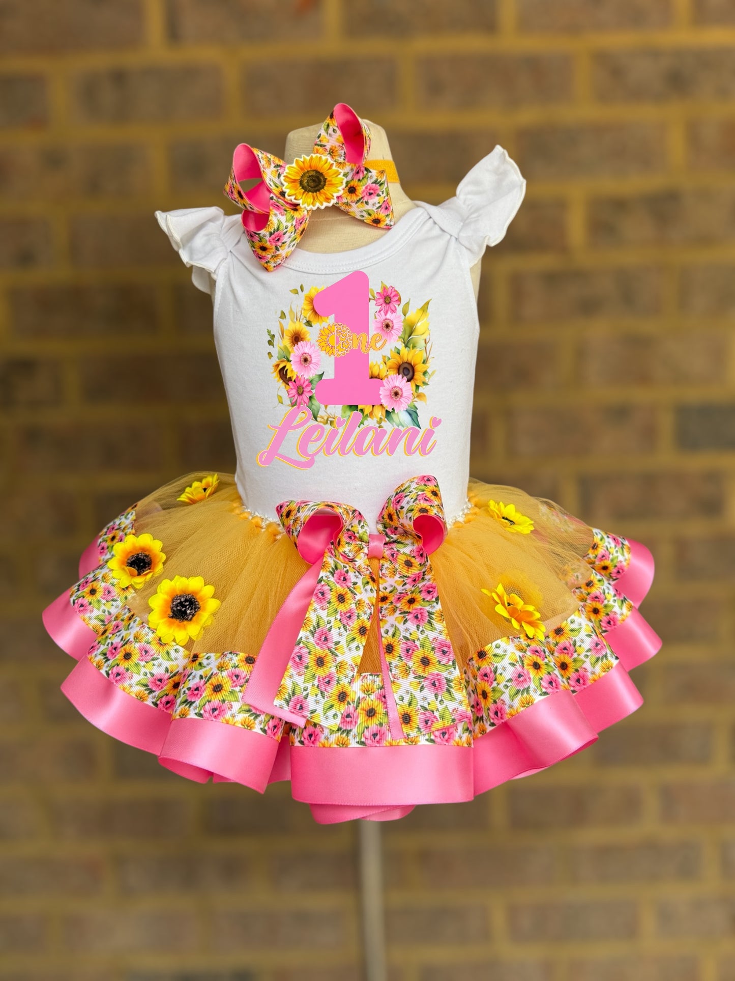 Sun Flower Tutu Outfit Sun Flower tutu outfit sun flower Birthday Outfit