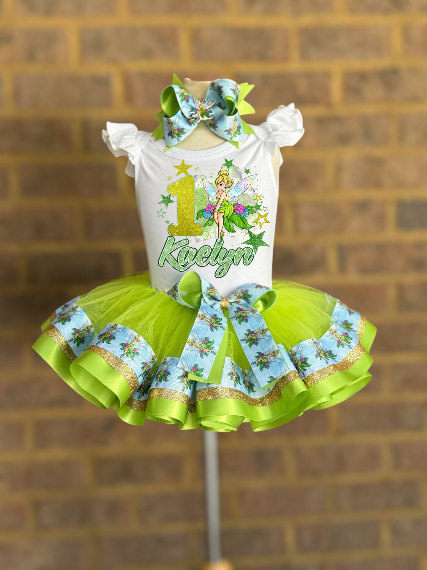 Tinker Bell Tutu Outfit Tinker Bell Birthday Outfit Tinker Bell tutu set