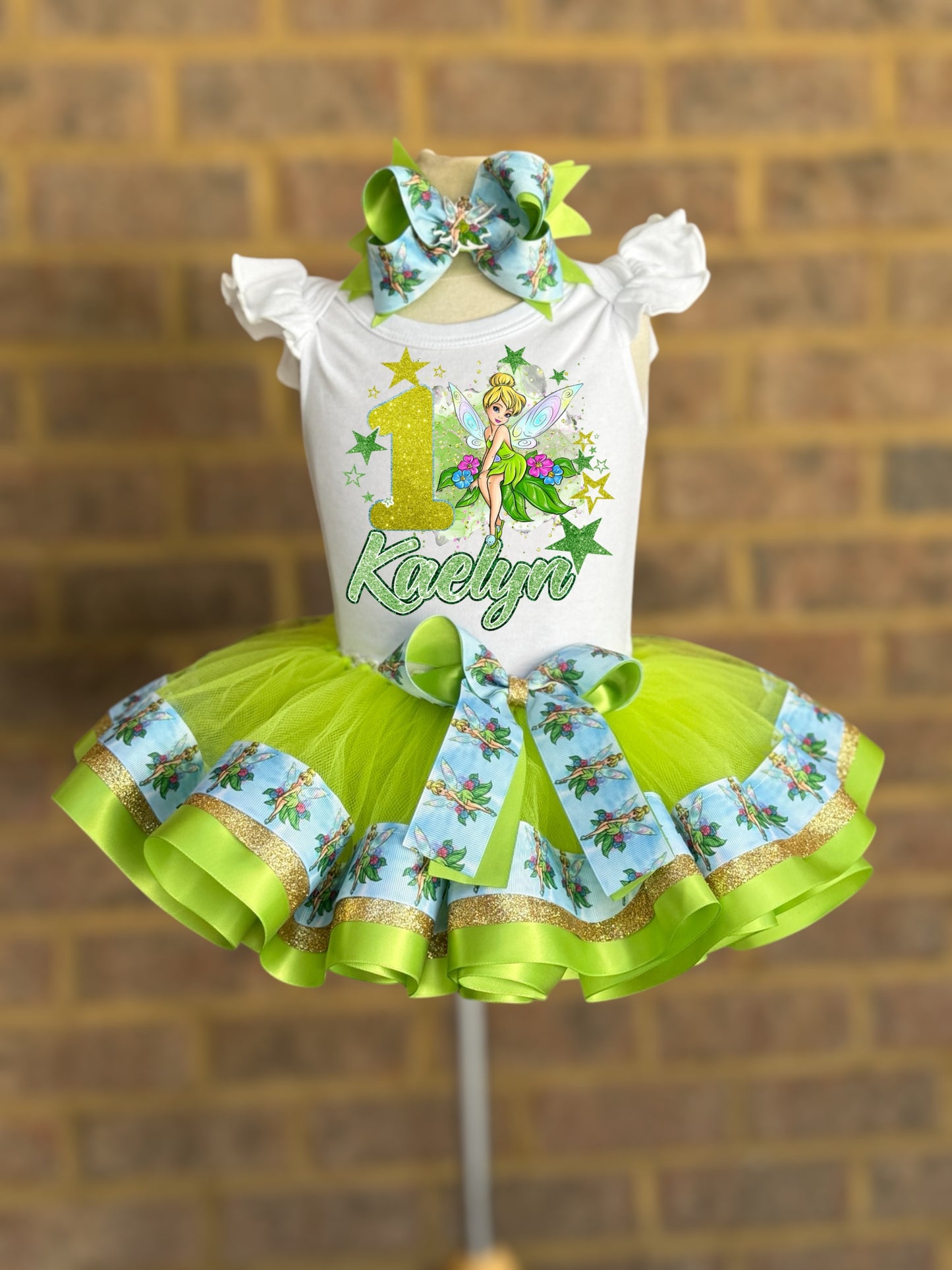 Tinker Bell Tutu Outfit Tinker Bell Birthday Outfit Tinker Bell tutu set