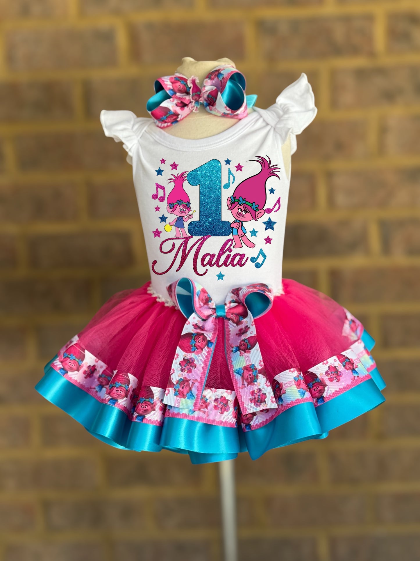 Poppy Tutu outfit Poppy Birthday outfit Poppy Tutu set