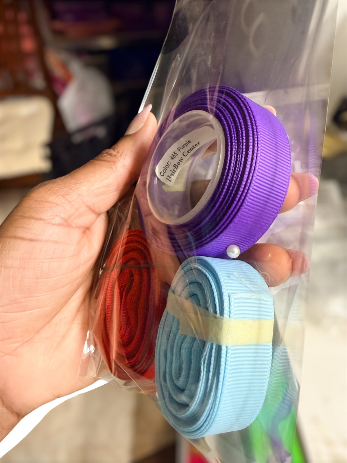 Assorted ribbon around 14 yards of ribbon total!