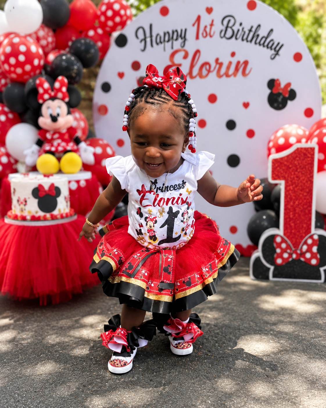 Minnie Mouse complete tutu set, Minnie Mouse tutu outfit
