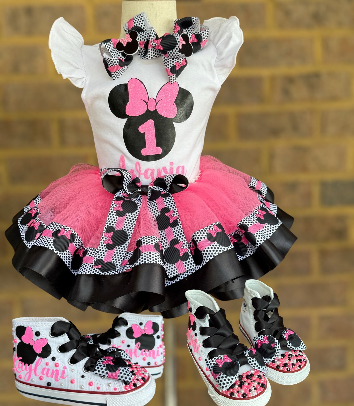 Minnie Mouse tutu set, Minnie Mouse tutu outfit, Minnie Mouse Birthday