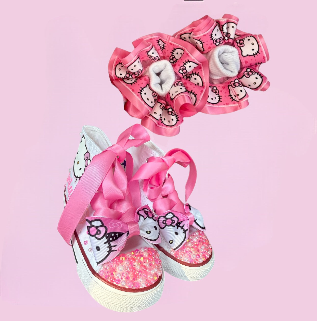 Hello Kitty Denim Overall, Hello Kitty Jeans outfit, Hello Kitty denim Dress
