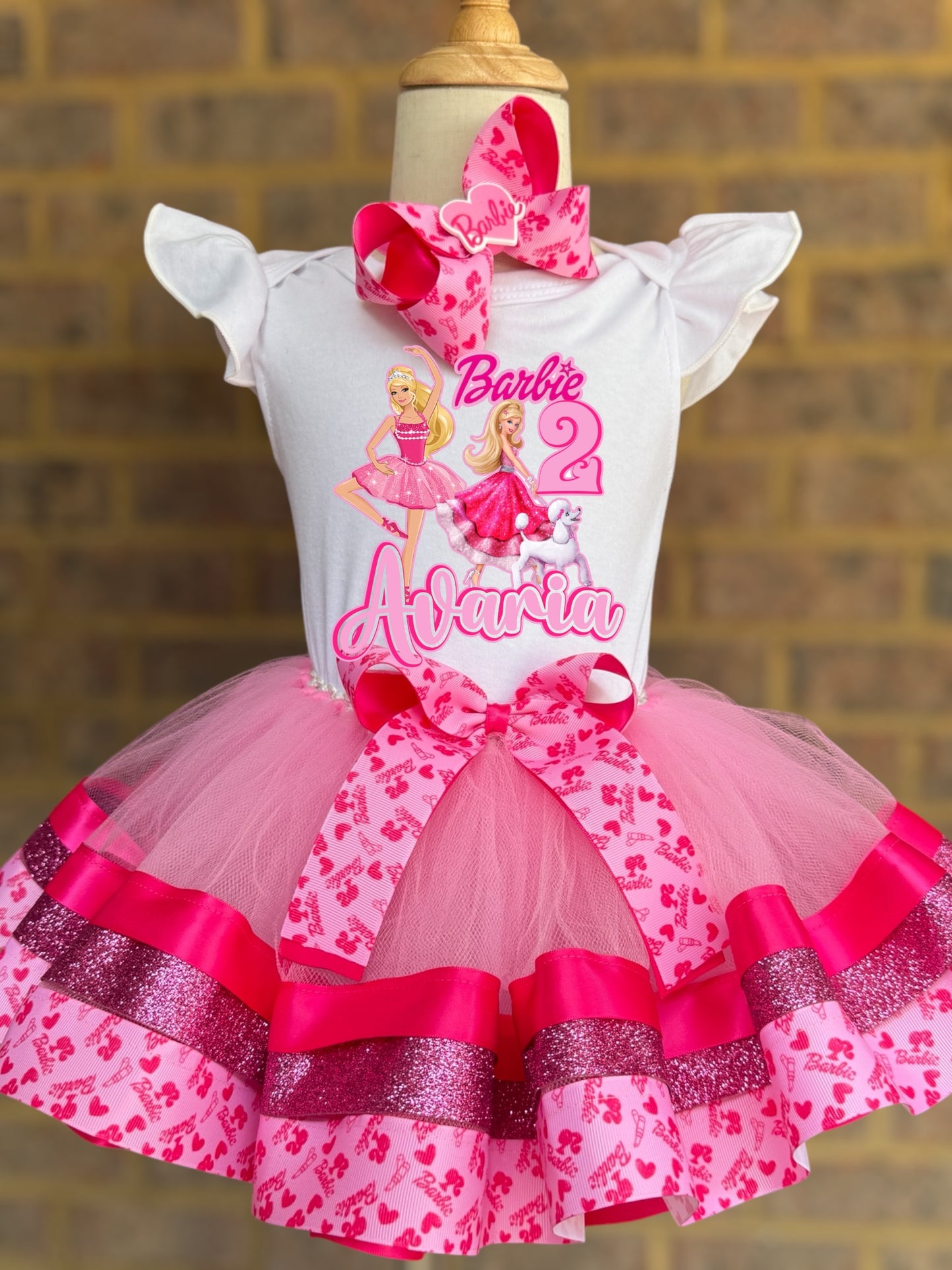 Barbie Tutu Outfit Barbie Girl tutu Birthday tutu Barbie tutu set