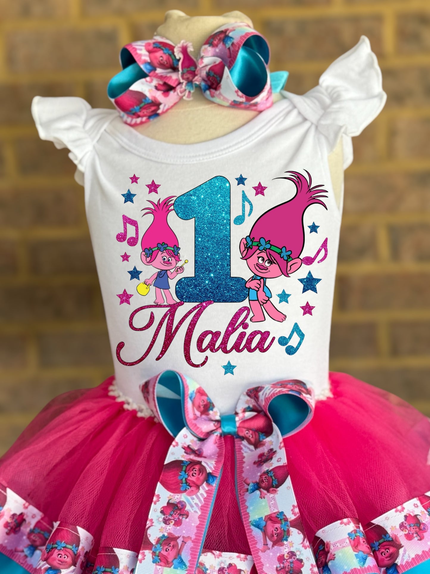 Poppy Tutu outfit Poppy Birthday outfit Poppy Tutu set