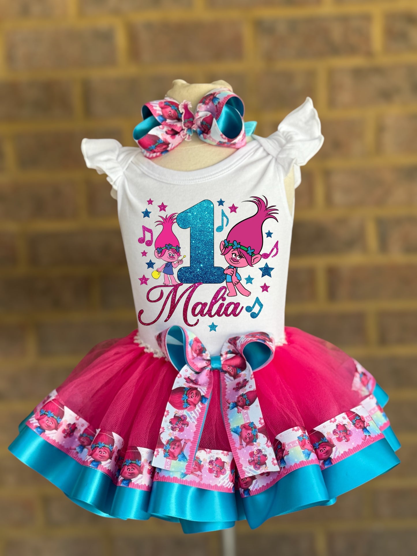 Poppy Tutu outfit Poppy Birthday outfit Poppy Tutu set