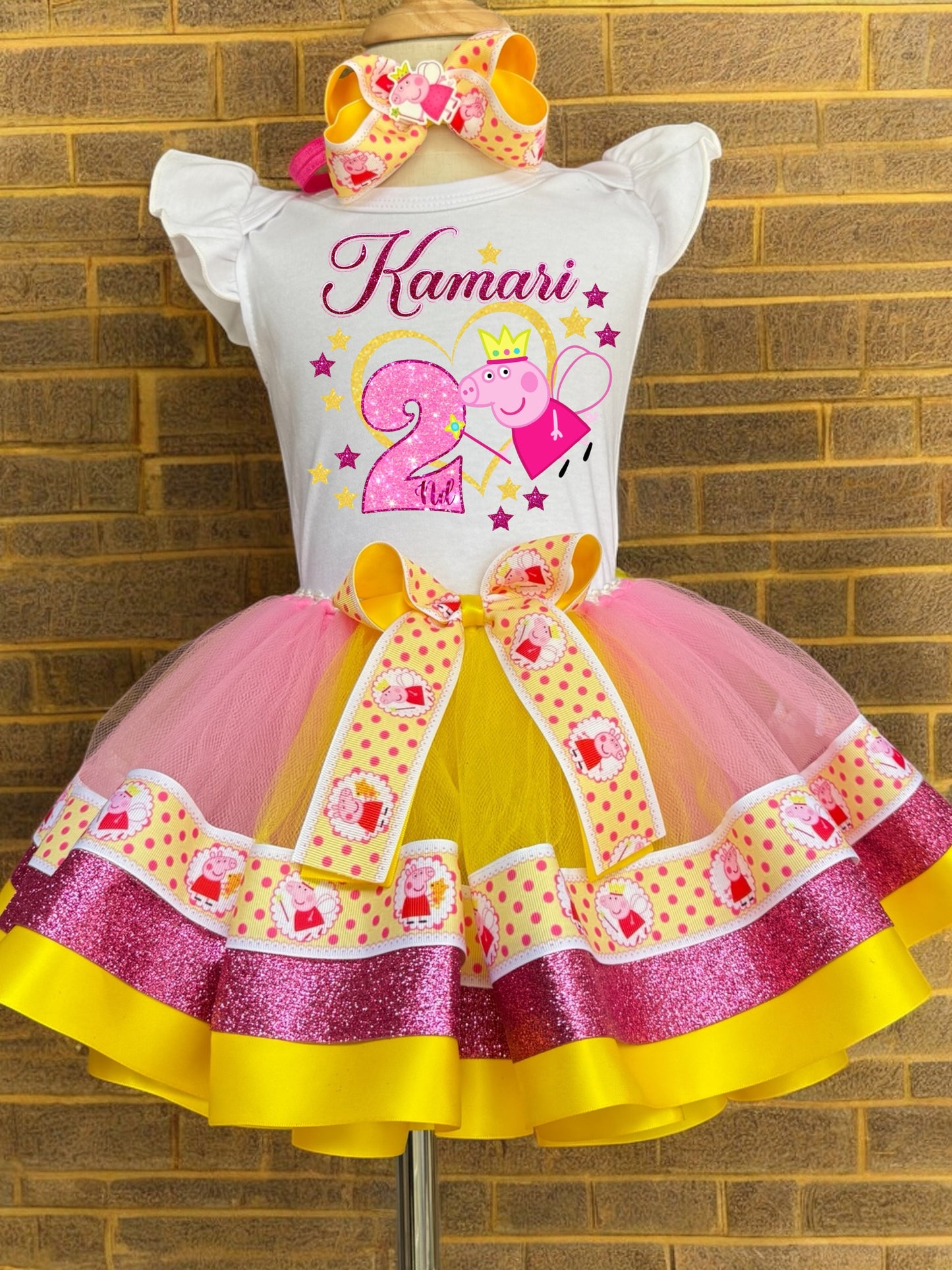 Peppa Pig Tutu Set Peppa Pig Birthday outfit Peppa Pig tutu outfit