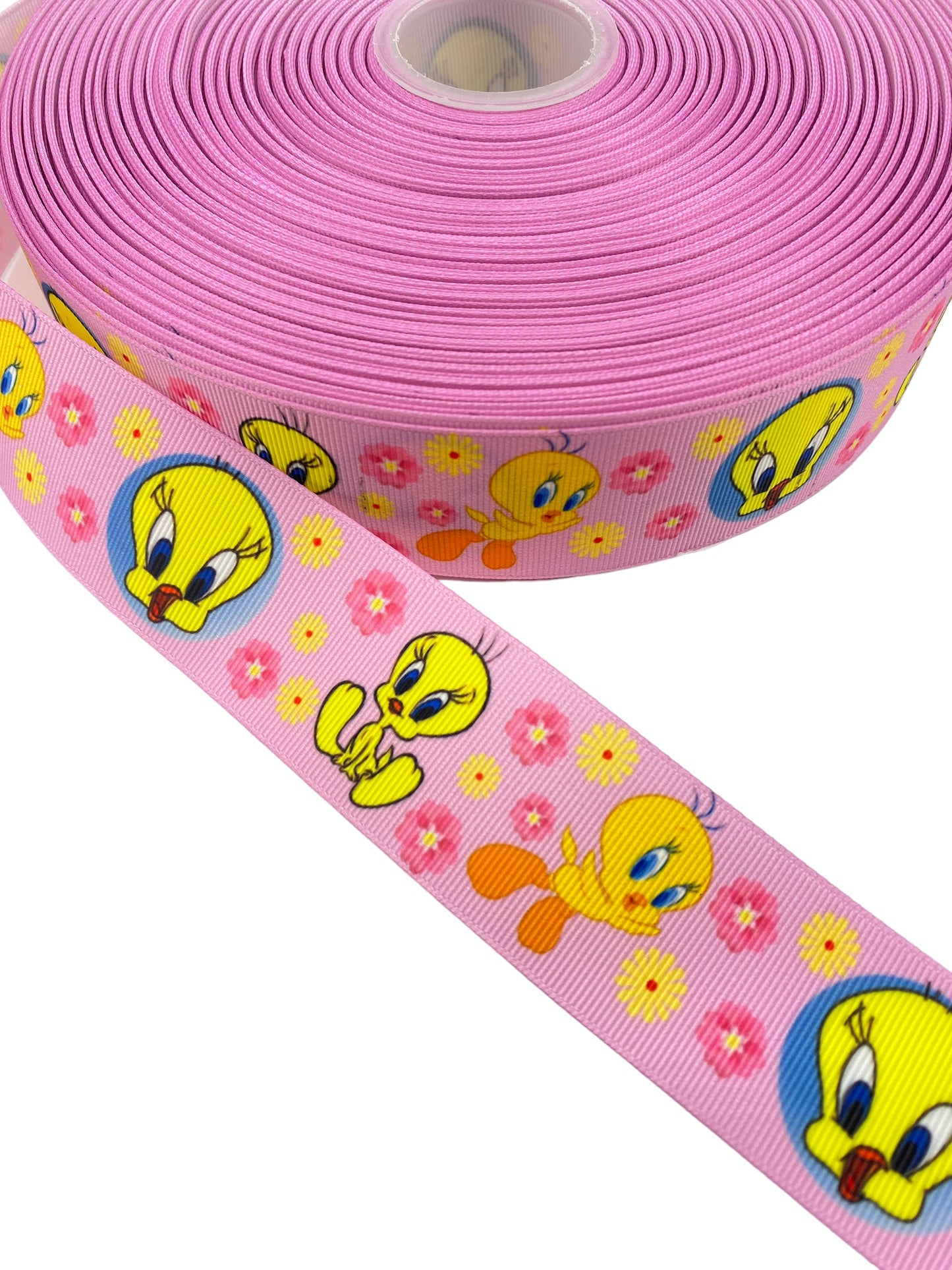 #C163 (Tweety Bird Ribbon (38mm/ 1.5 inches) 1 yard 🟢