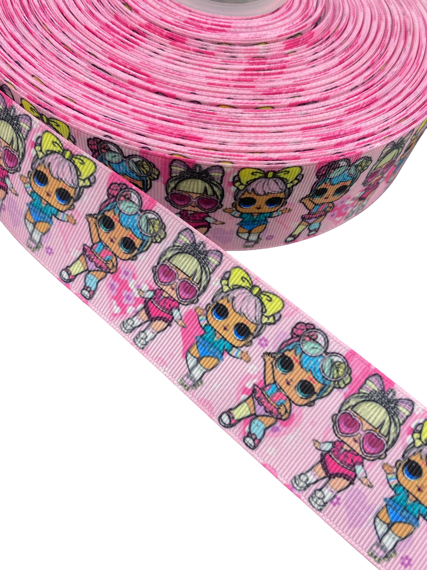 #C187 (lol Doll Ribbon (38mm/ 1.5 inches) 1 yard 🟢