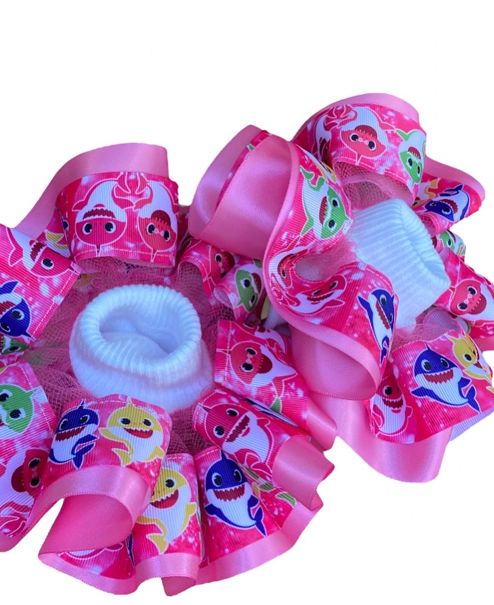 Baby Shark Ruffle Socks ( Double Layer Ribbon Ruffle socks)