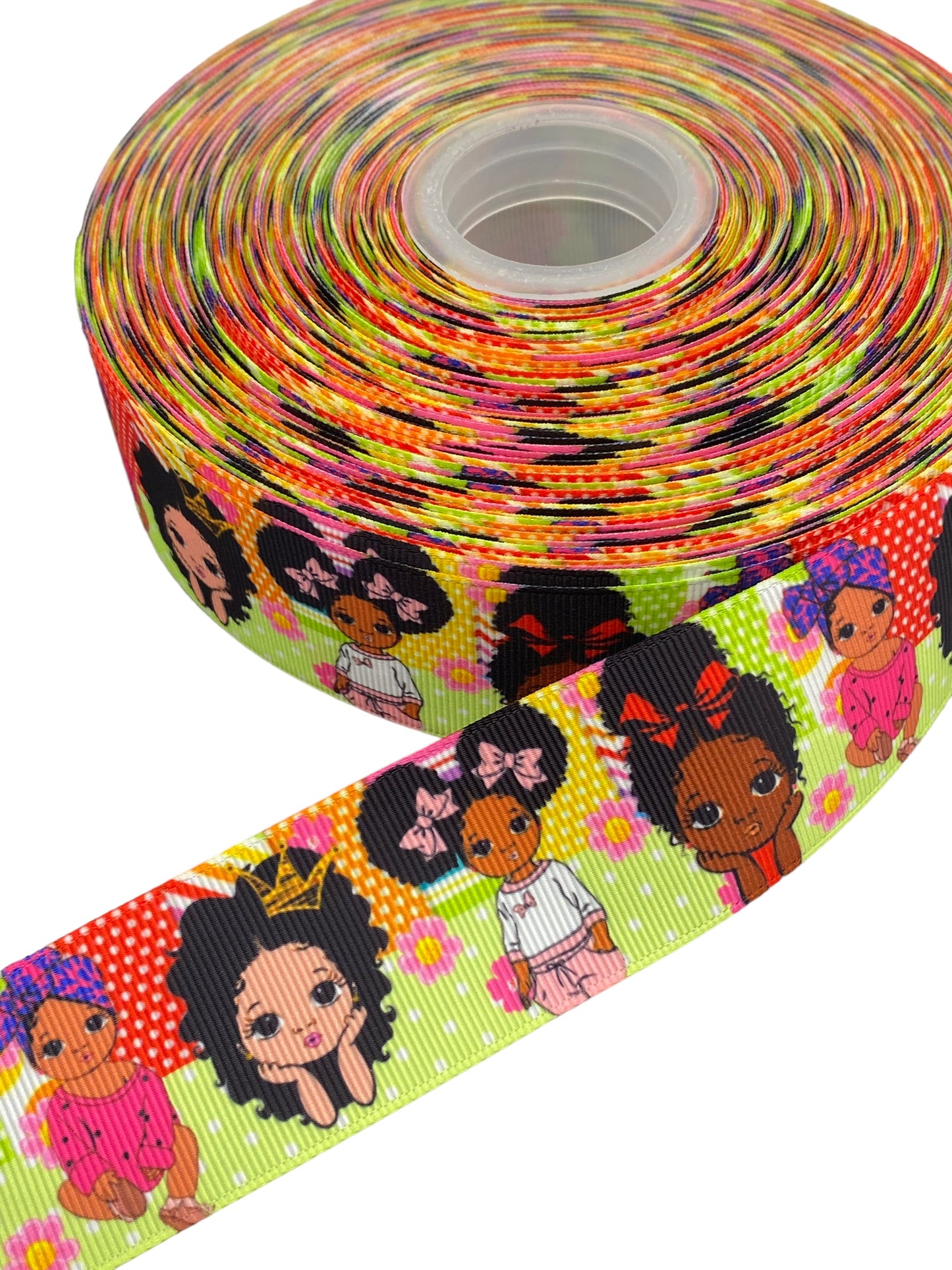 #C170 (Black girl Ribbon 38mm /1.5 inches) 1 yard 🟢