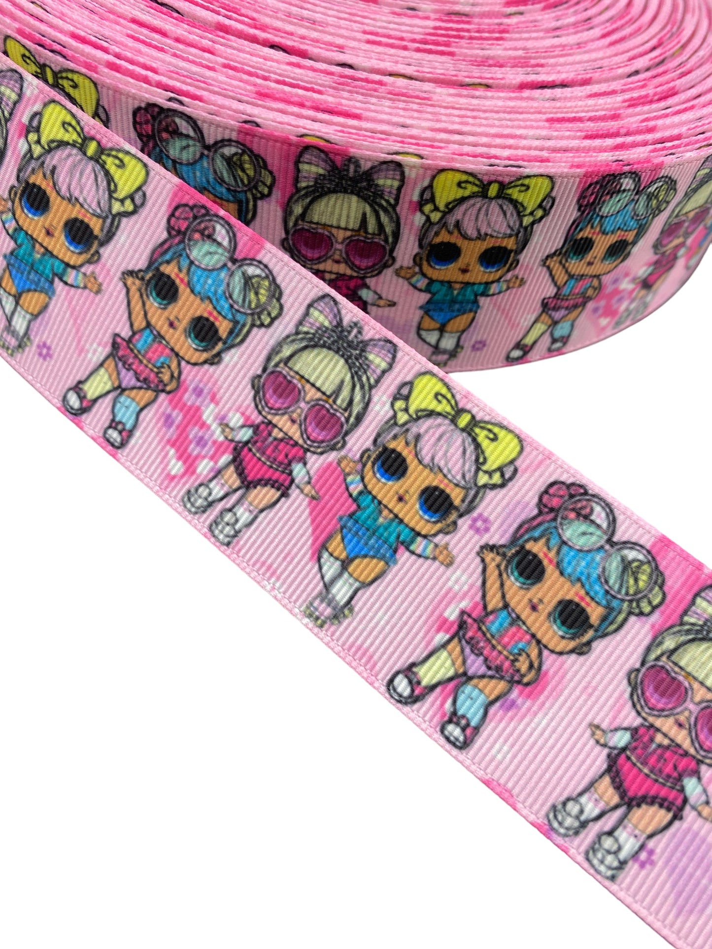 #C187 (lol Doll Ribbon (38mm/ 1.5 inches) 1 yard 🟢