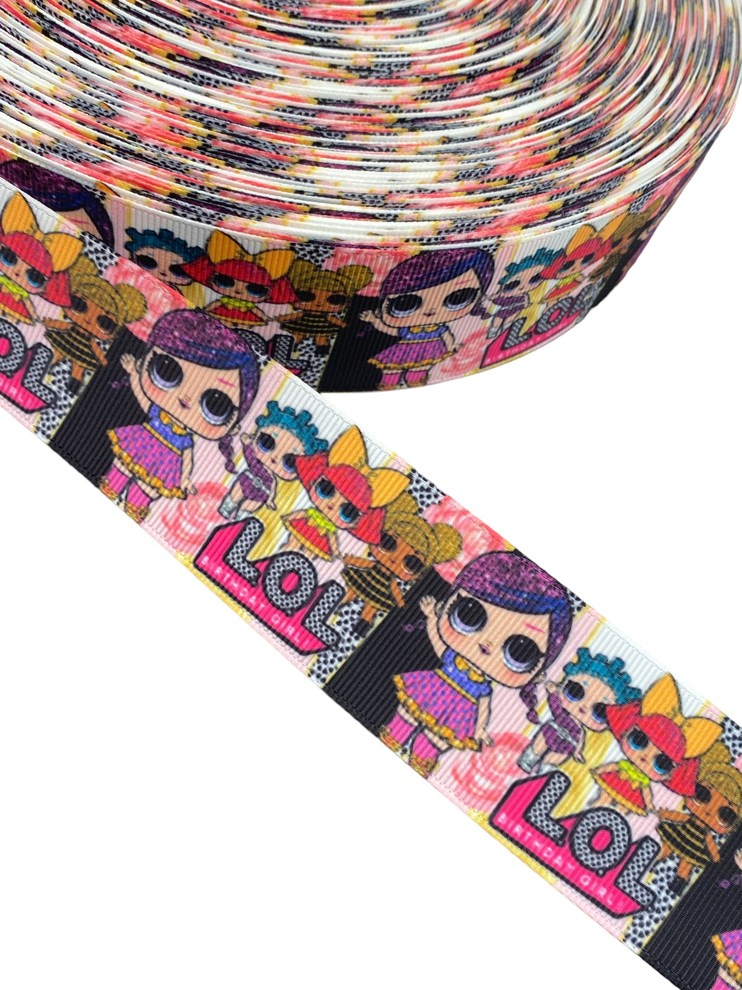 #C186) (lol Doll Ribbon (38mm/ 1.5 inches) 1 yard 🟢