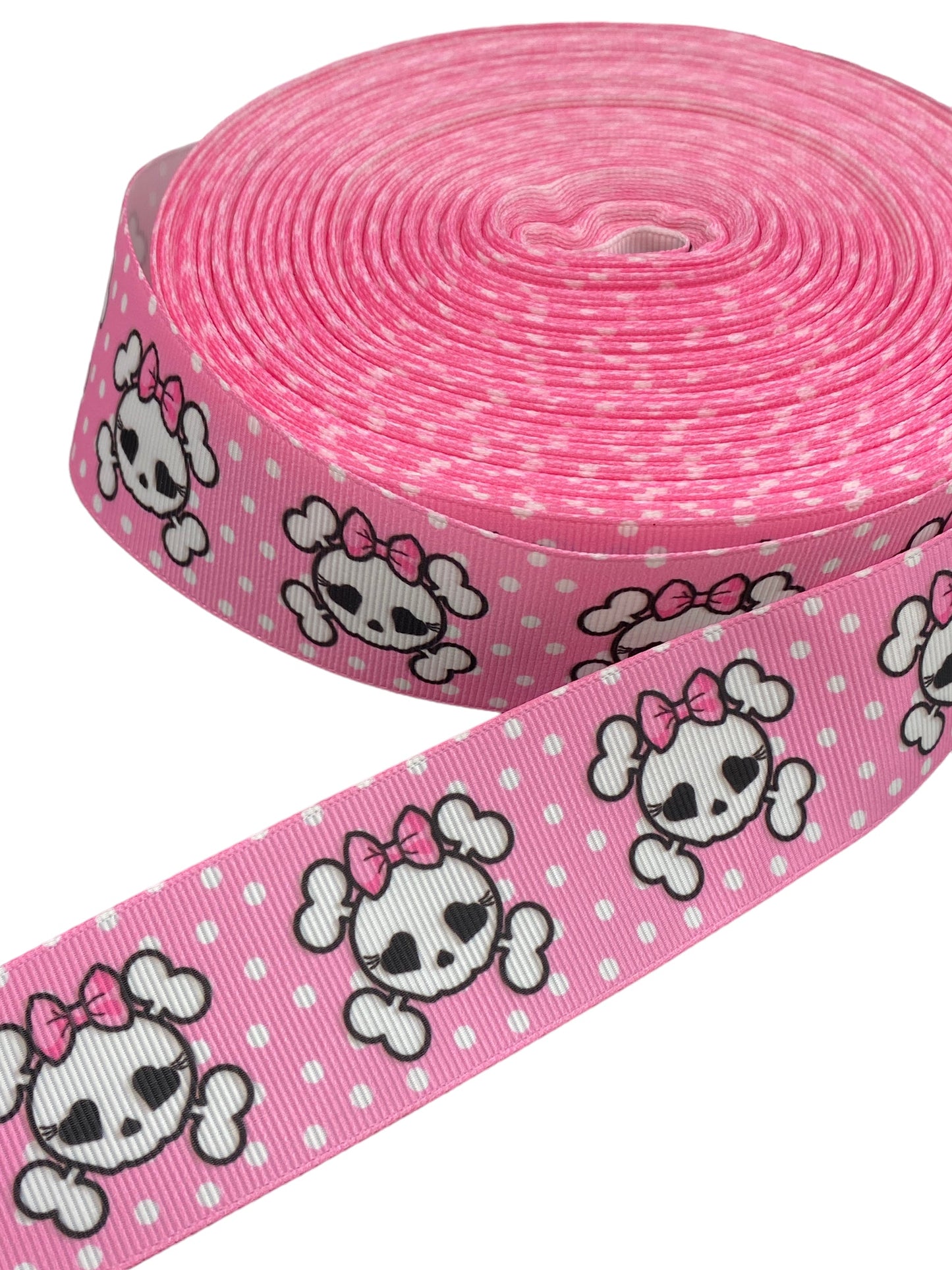 #C180 (Halloween Skull Ribbon (38mm /1.5 inches) 1 yard 🟢