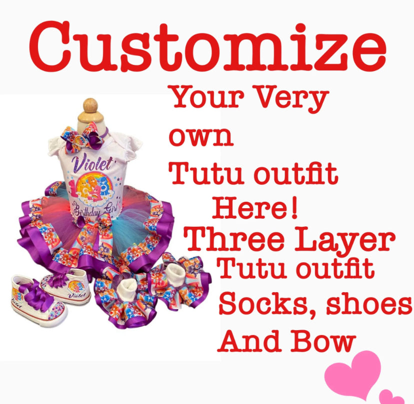 Tutu set with matching shoes and socks