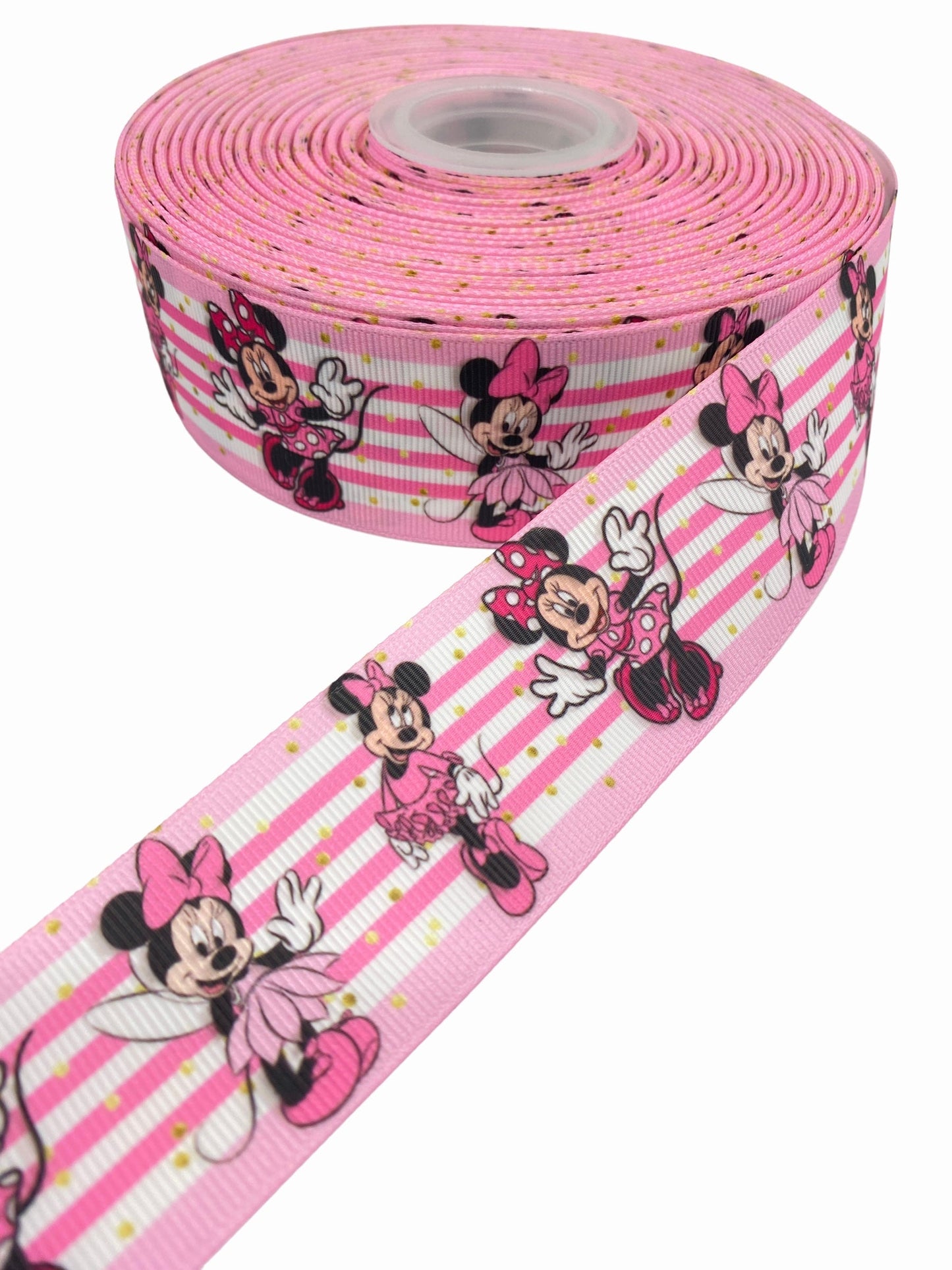 #C223 Minnie Mouse Ribbon | Minnie Mouse Grosgrain Ribbon 🟢 (38mm / 1.5 inches)