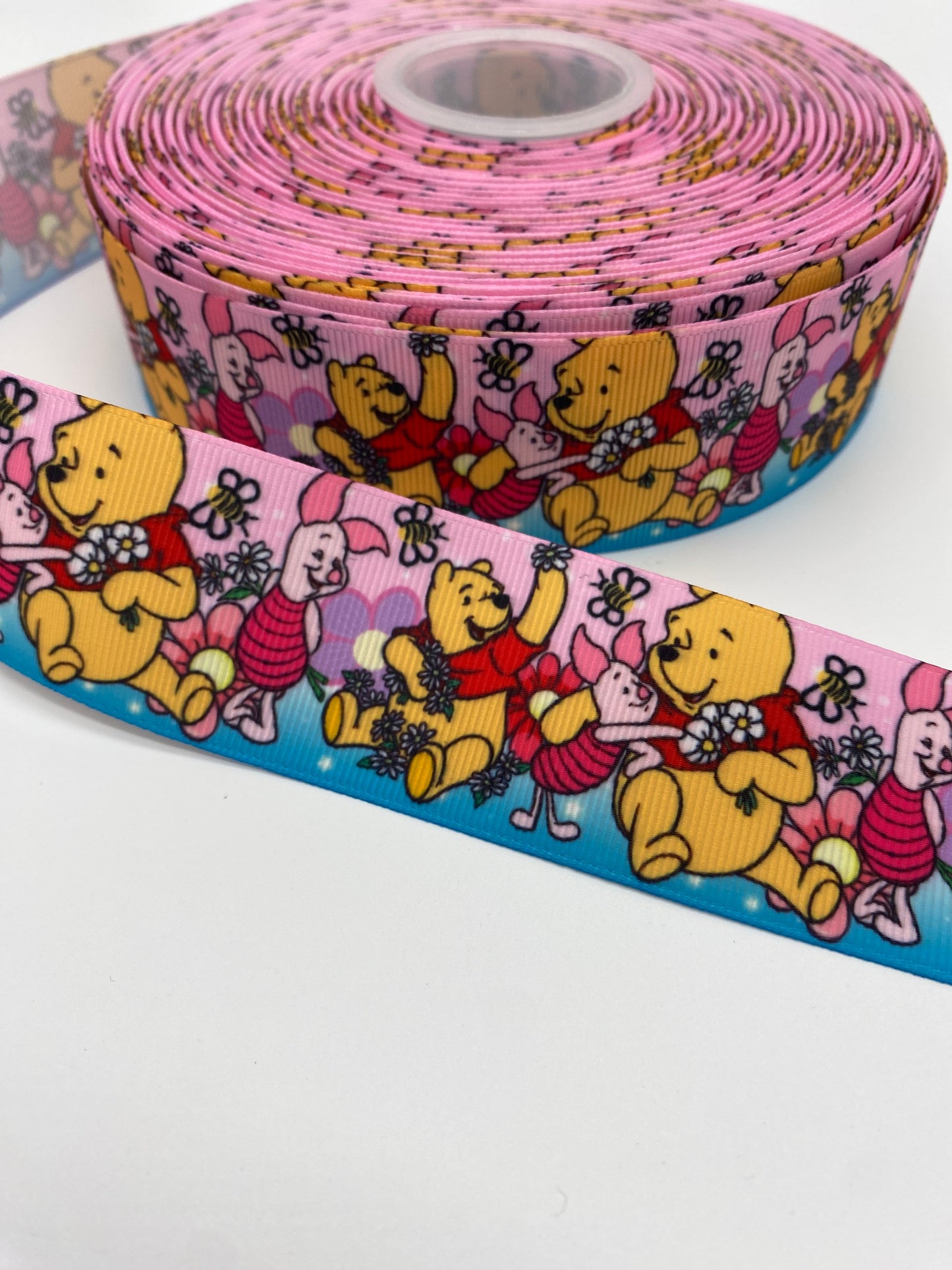 Pooh Ribbon, Winnie Pooh ribbon. 1.5 inch/38mm🟢