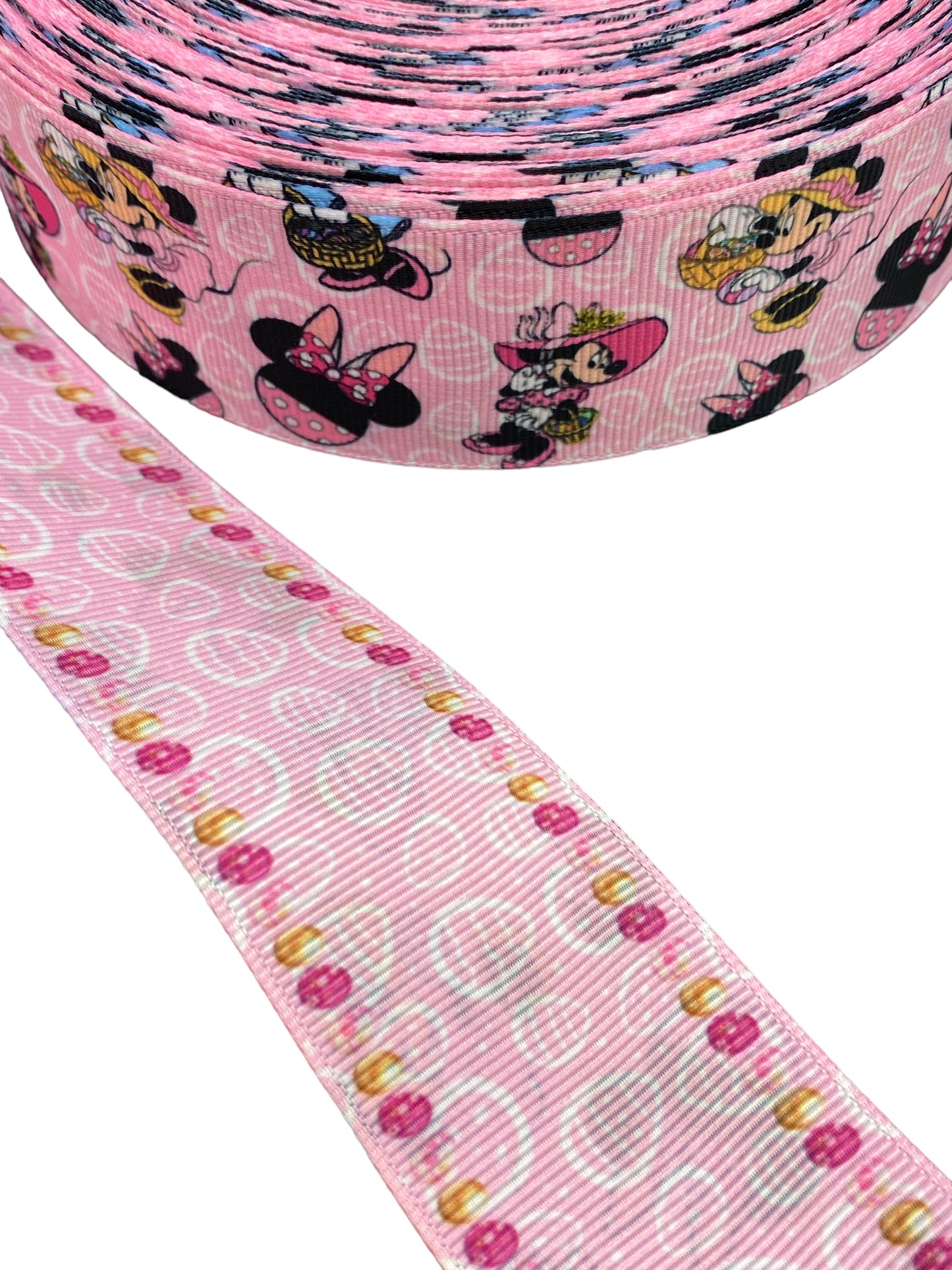 #C173 (Double face Design Ribbon, Minnie Mouse Ribbon (38mm /1.5 inches) 1 yard 🟢