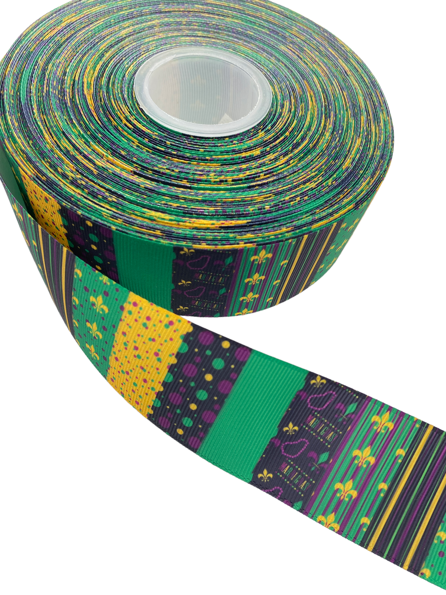 #C206 (Mardi Gras Ribbon (38mm /1.5 inches 1 yard) 🟢