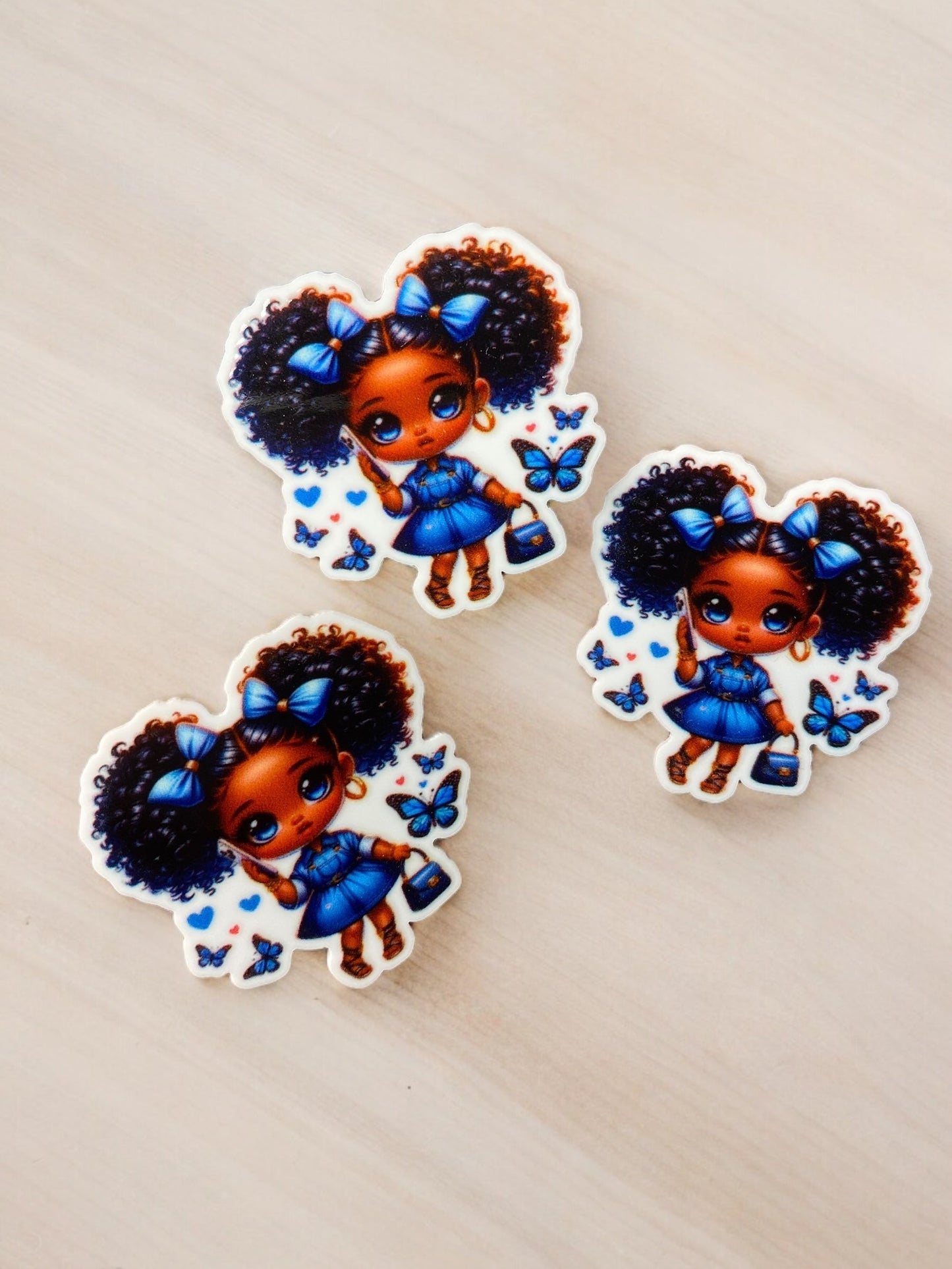 Black Girl Resin Planar (Price is for 1 Piece)