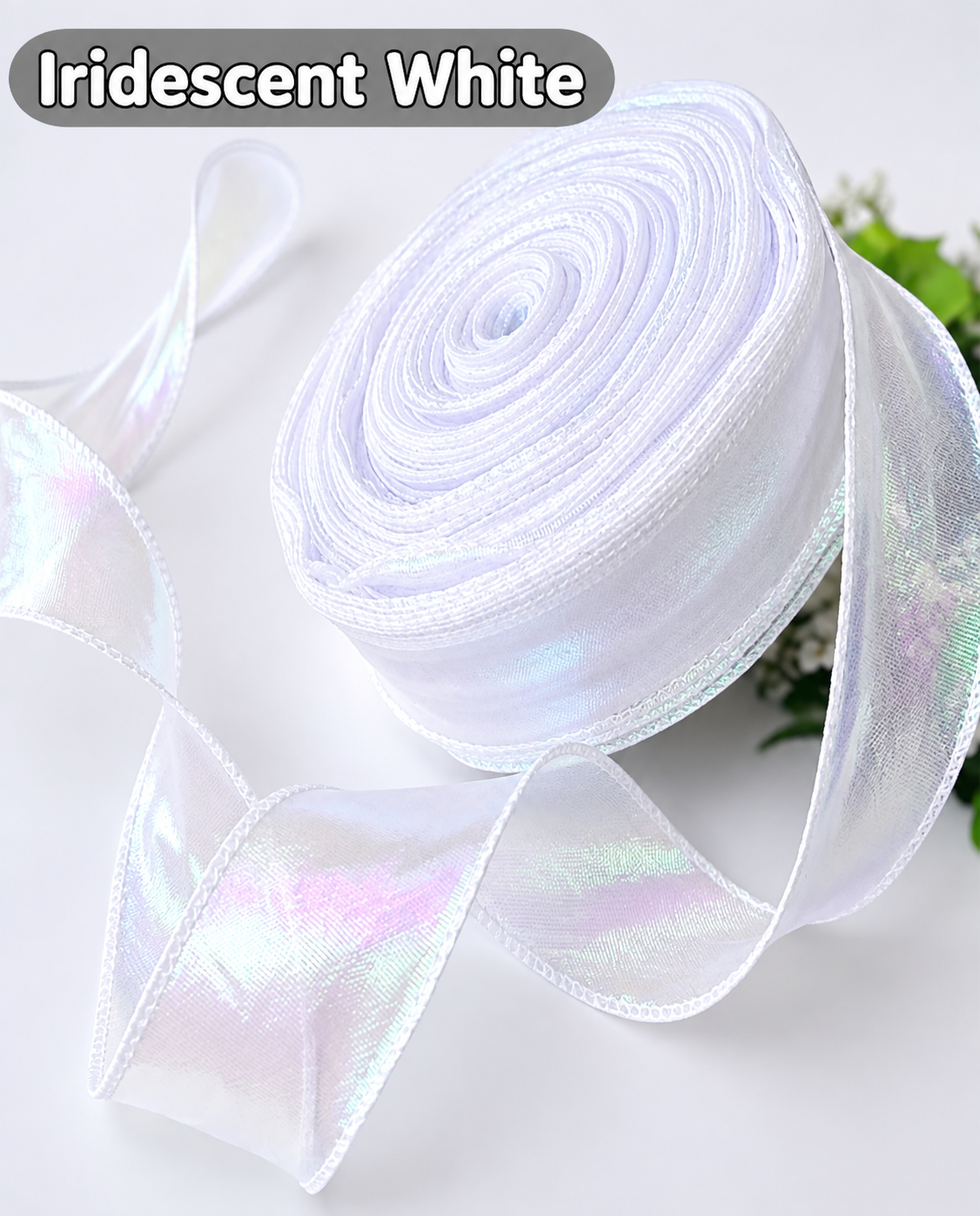 Iridescent Fishtail Yarn Ribbons | wired Ribbon | Price Per Yard