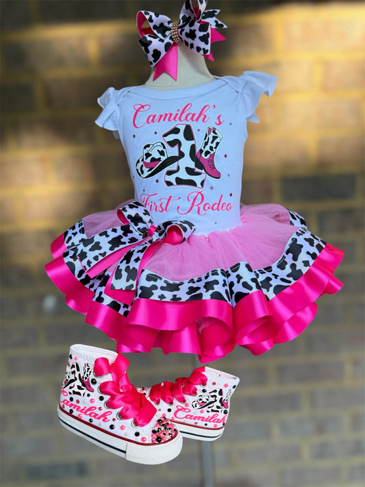 Tutu outfit, cow print tutu outfit,