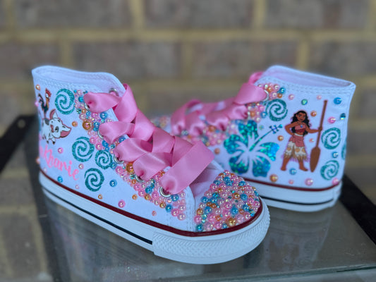 Moana Bling Converse Sneakers, Moana Shoes, Moana Sneakers