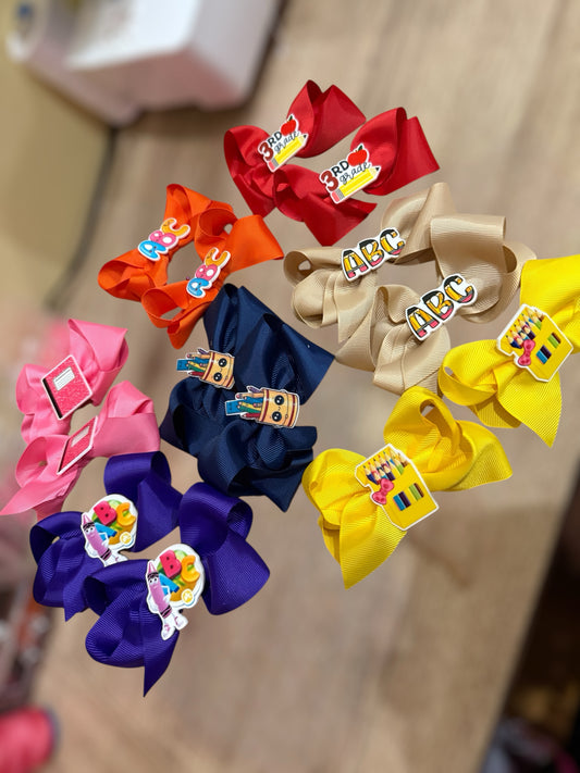 7 Pairs School Hair Clips set -Hair clips-Back To School Hair Clips