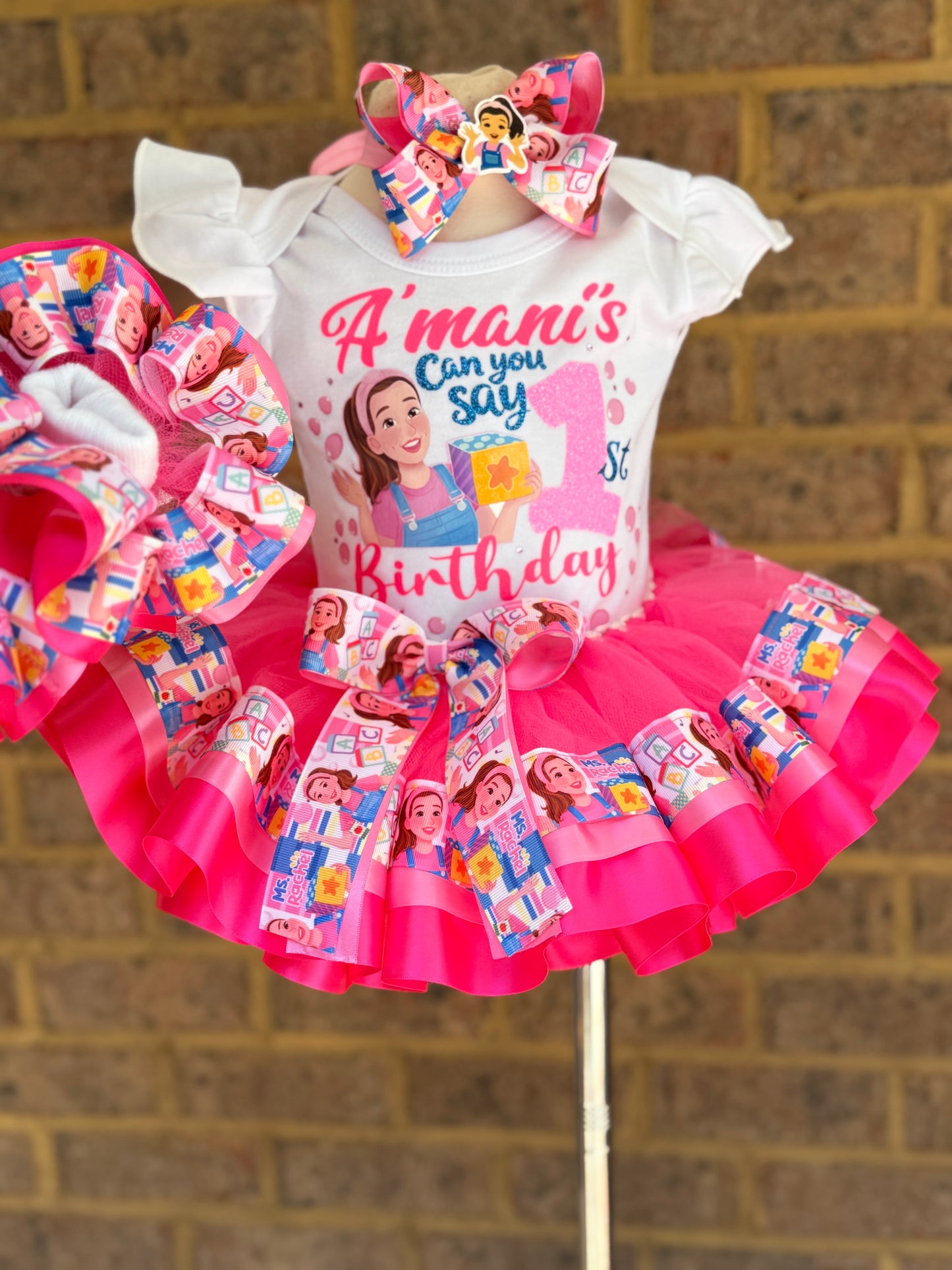 Ms Rachel Tutu outfit  Ms Rachel Birthday tutu outfit Ms Rachel tutu set with matching Socks