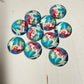 Small Glass Embellishments ( set of 12)