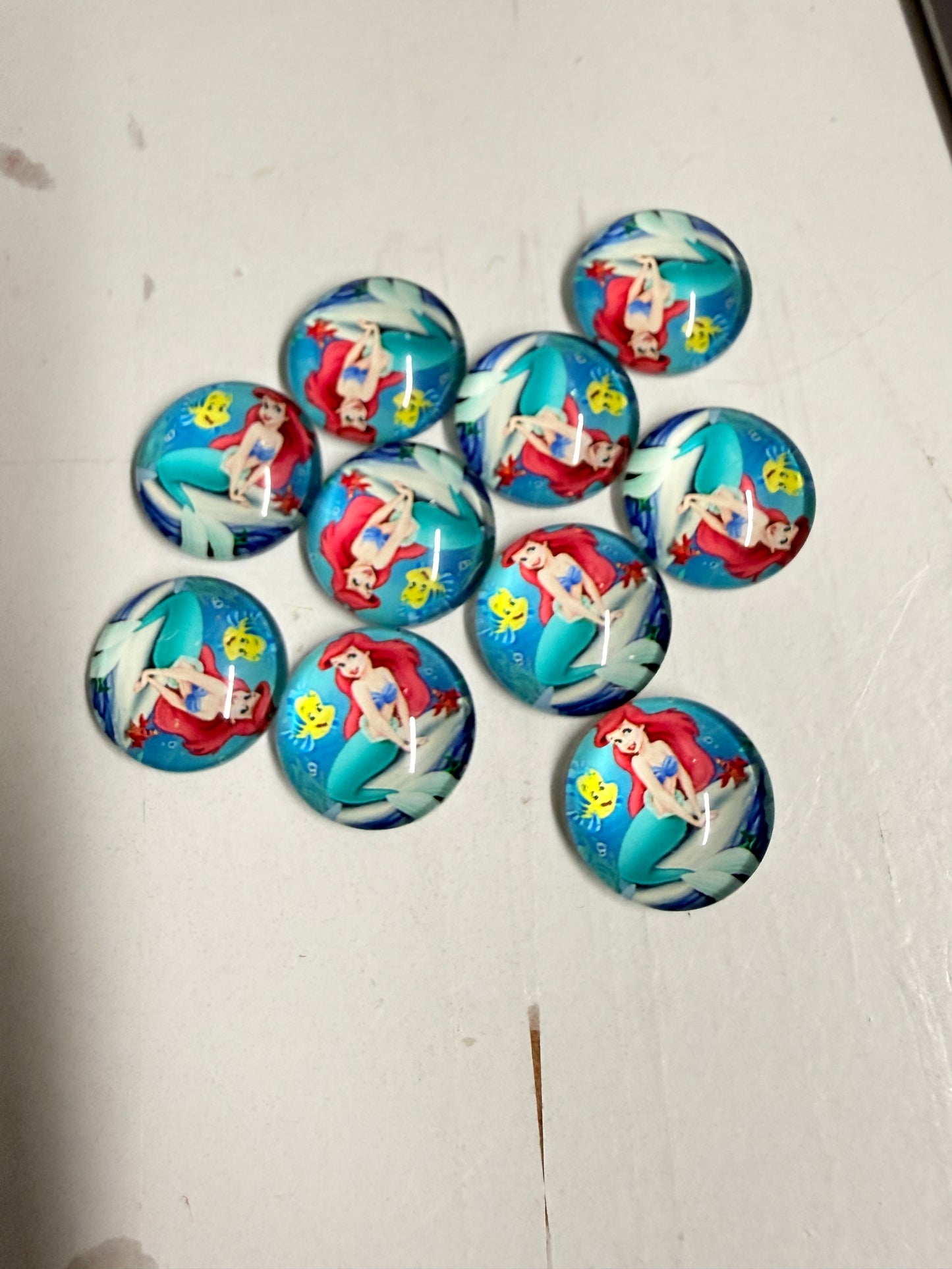 Small Glass Embellishments ( set of 12)