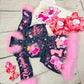 Peppa Pig Denim Outfit, Peppa Big Birthday outfit (glitter double layer design)