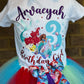 Little Mermaid tutu outfit with matching shoes,