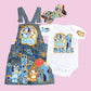 Bluey Denim overall Dress, Bluey Jeans outfit, Bluey Overall