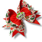 Grinch Hair Clip, Red and Green Grinch Hair clip, Green & Red Christmas Bow Hair Clip for Girls