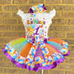 Word Party Tutu Outfit (3 Layer ribbon trimmed tutu)