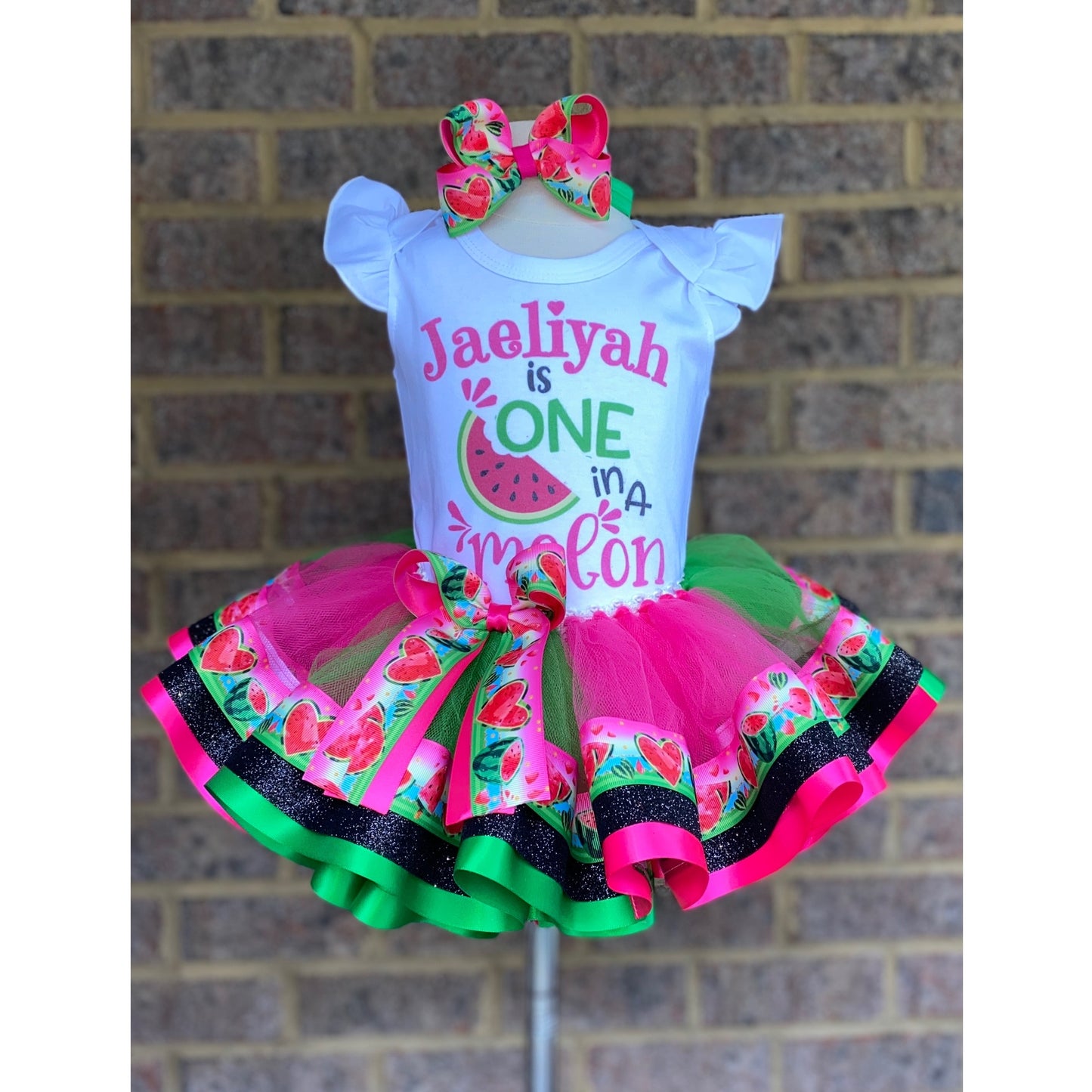 Melon Tutu outfit, one in a melon tutu outfit